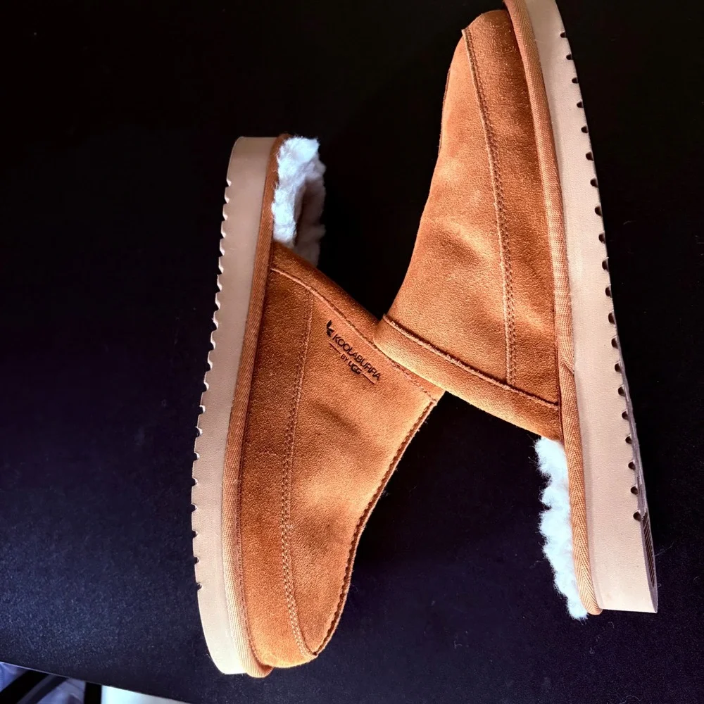 Koolaburra by UGG Bordon Men's Slippers chestnut suede size 10 tan slip on
